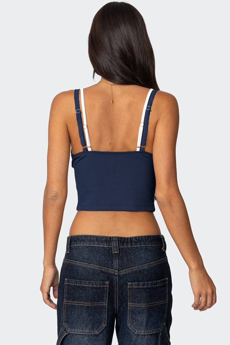 Mccolin - Wholesale Camisole - Women's - Lace-Trim Bow Accent Camisole11