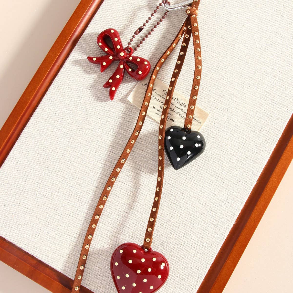 ACCITY - Wholesale Keychain - Women's - Handmade Heart Bow Keychain Bag & Phone Charm_CWMM75490