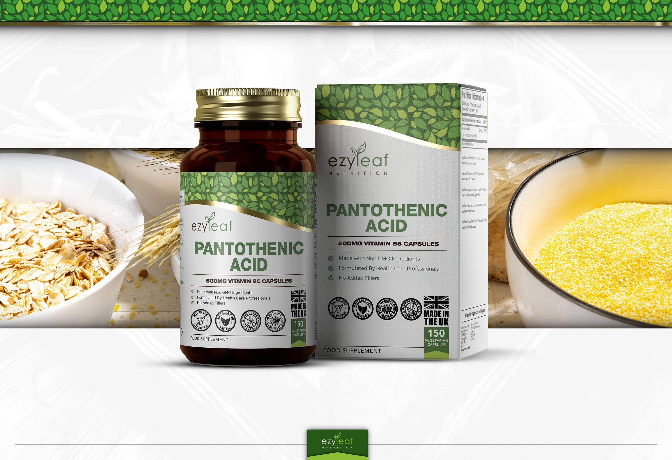 Focus Supplements – wholesale Oral supplement/vitamin – Pantothenic Acid 500mg 150 Capsules8