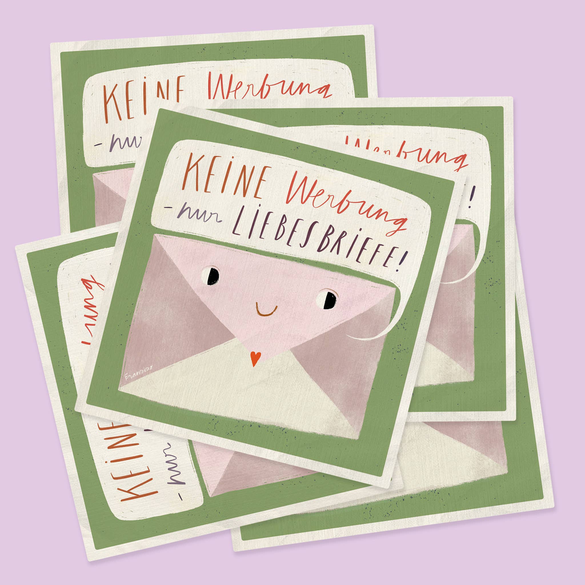 franzizo nachhaltige papeterie - Wholesale Sticker - Sticker "No Advertising"1