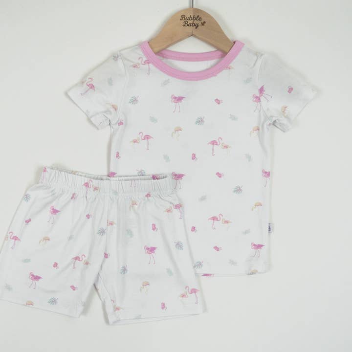Bubble Baby - Wholesale Sleepwear Set - Kids - Flamingo | Short Sleeve Pajamas