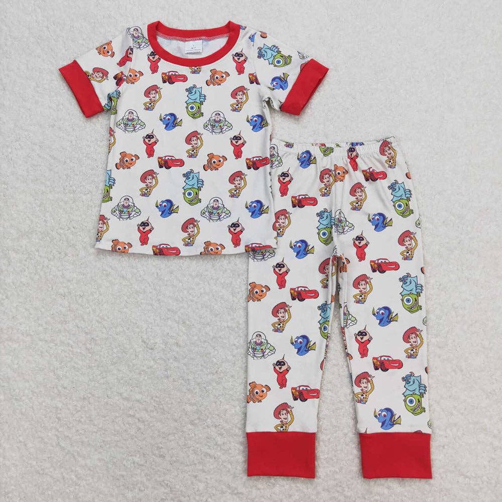 Aier Wholesale - Wholesale Sleepwear Set - Kids - Baby Boys Toy Fish Shirts Pants Pajamas Clothes Sets0