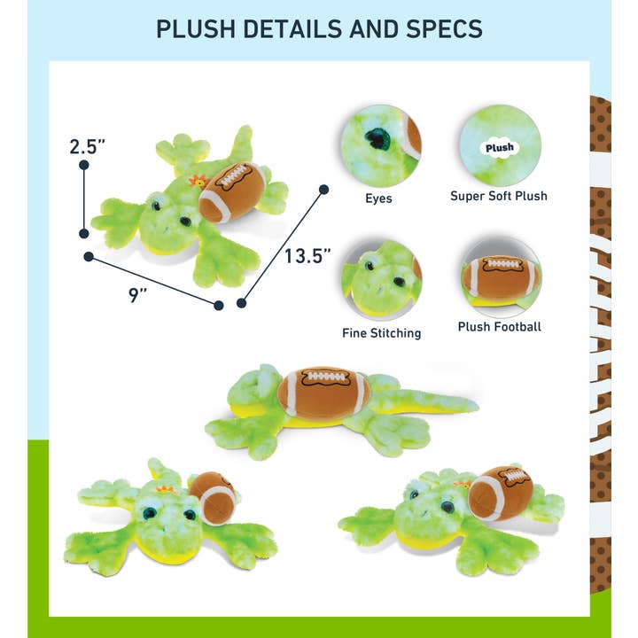 Cota Global - Wholesale Stuffed/Plush Toy - Kids & Baby - SUPER SOFT PLUSH - GECKO WITH FOOTBALL PLUSH2