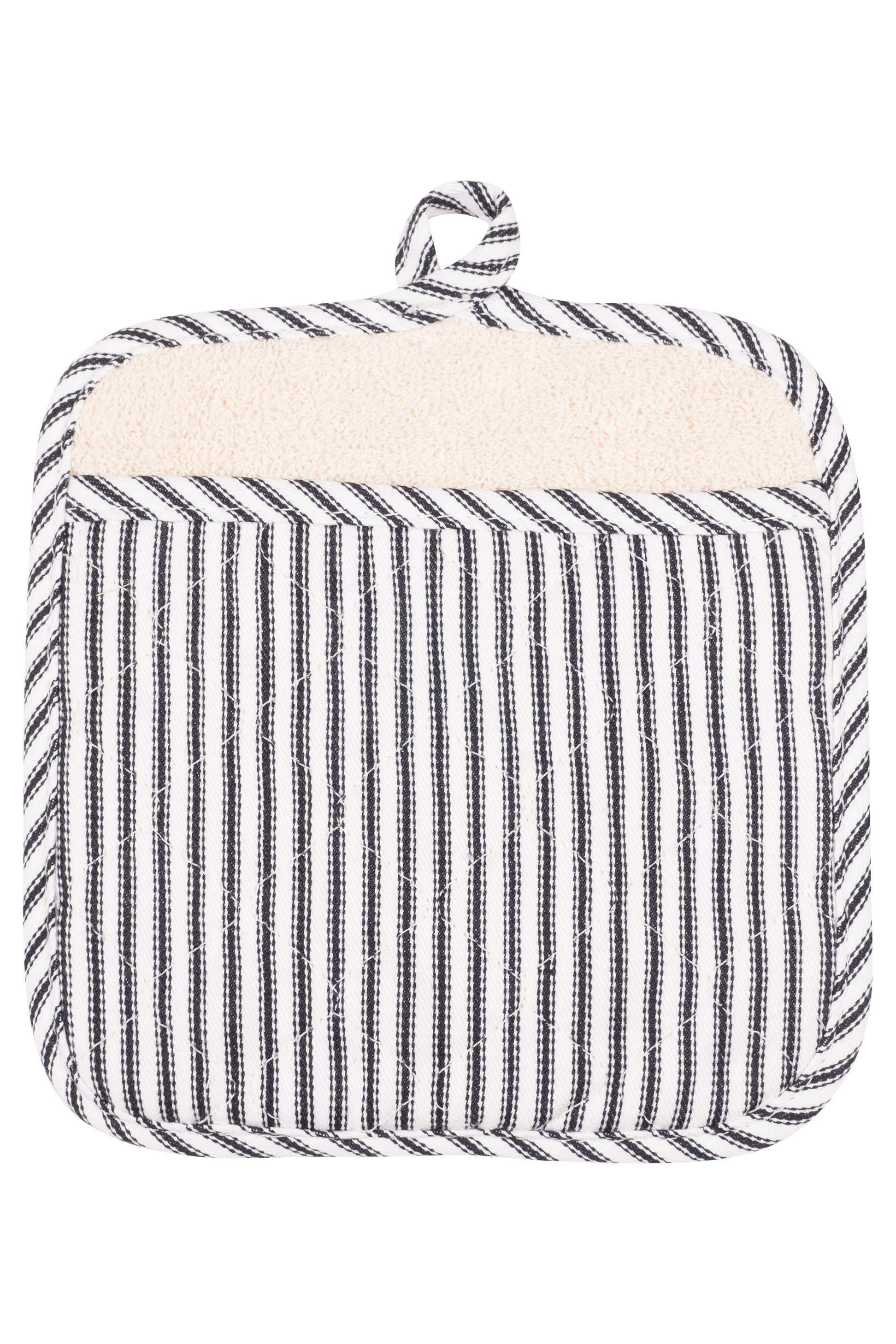 KAF Home - Wholesale Oven Mitt/Pot Holder - KAF Home Metro Stripe Terry Lined Pot Mitt2
