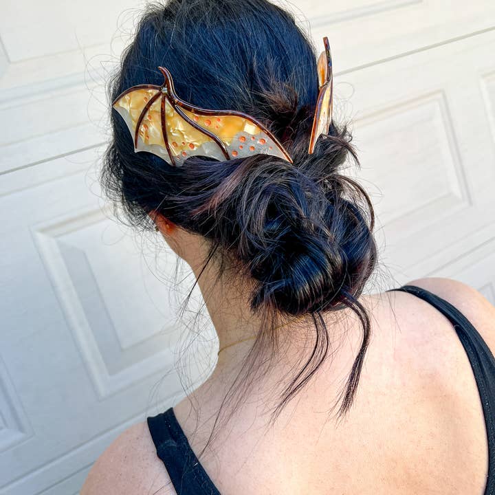 Blissfully Bookish Company - Wholesale Hair Accessories Set - Women's - Gold Dragon Wing Comb Set | Fantasy Gifts5