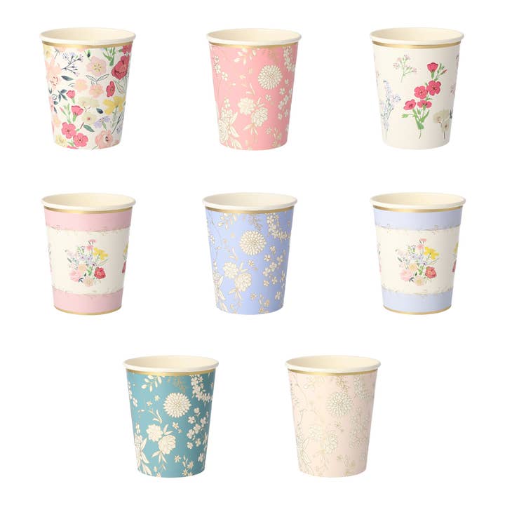 English Garden Party Cups for wholesale by Meri Meri