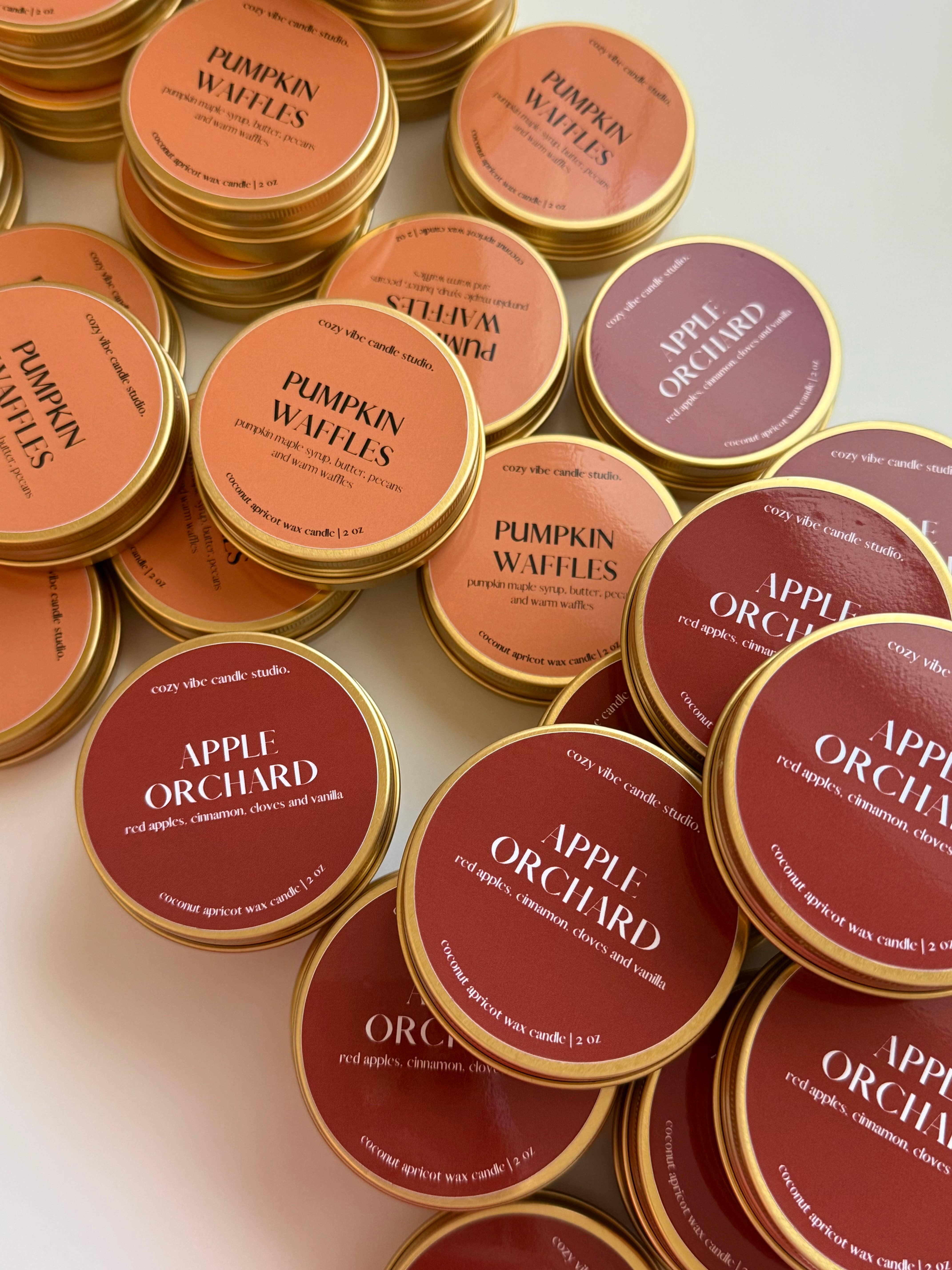 Cozyvibecandlestudio - Wholesale Travel Candles - 2oz Travel Candle Tin | Fall Collection5
