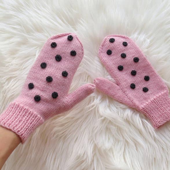 Knit merino wool mittens Arm warmers Christmas gift woman for wholesale by FairyBabyGifts