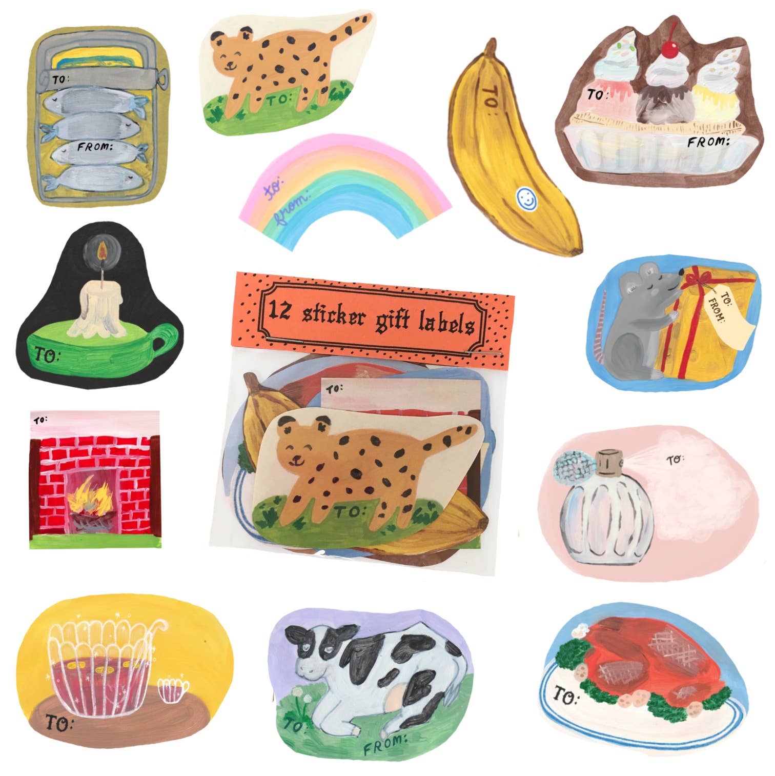 Crunch Supply - Wholesale Gift Tag Label - Sticker Gift Labels0