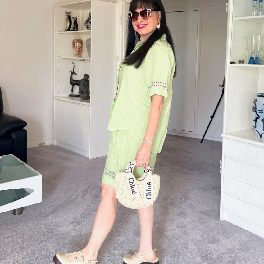 VeraMay – wholesale Top & short set (NOT loungewear) – Women’s – 6709/6713 Menta Vera May Italian Linen Set2