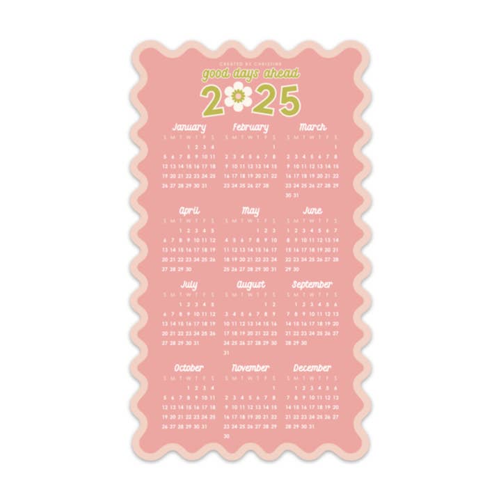 Created By Christine – Großhandel Kalender – Magnetkalender 2025 | 12-Monats-Kühlschrankkalender
