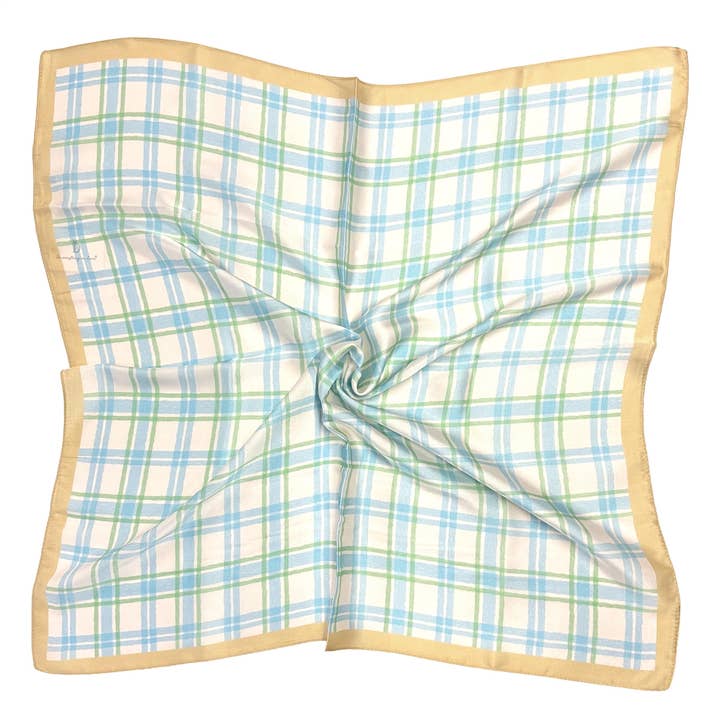 Plaid Print Square Scarf for wholesale by Paperdoll