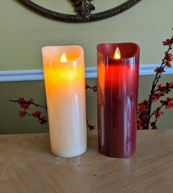 Green Pastures Wholesale – wholesale Flamlöst ljus – Green Pastures Wholesale LED-ljus i äkta vax med flamfria fladdrande ljus – pelarformade6