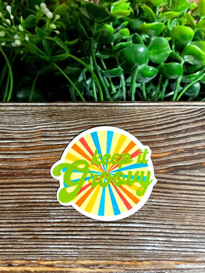 Manténlo Divertido, Frase Sarcástica, Pegatina de Vinilo Troquelada, Resistente al Agua, Vibras Hippie Boho | Pegatina o Imán para venta al por mayor de Handmade by Marlayna