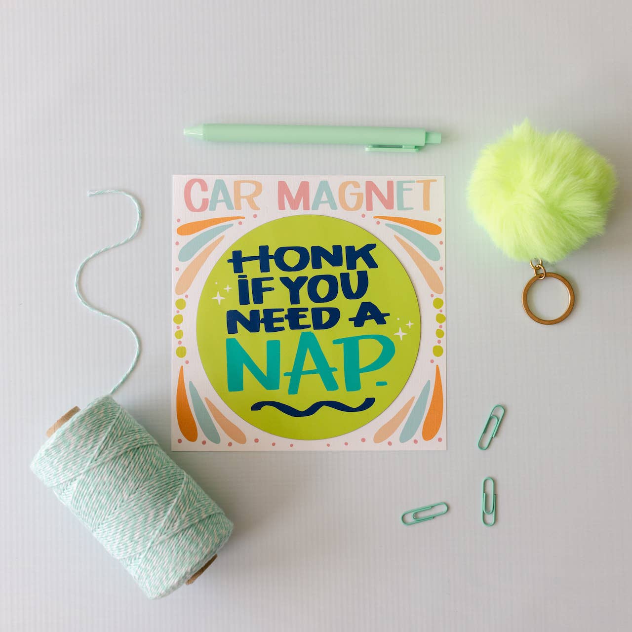 Colette Paperie - Wholesale Magnet - Honk if You Need a Nap Car Magnet