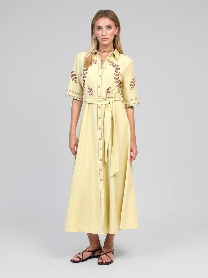 LONG DRESS OSMINA blue for wholesale by An'ge