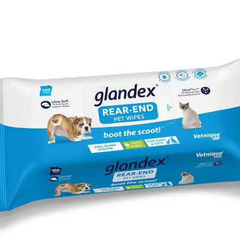 Pet Palette Distribution - Wholesale Pet Supplement - Dog - Glandex Rear End Pet Wipes Package