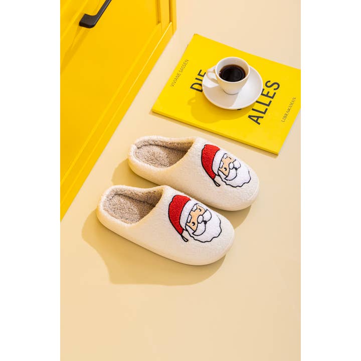 Christmas Santa Soft Fluffy Comfy Warm House Slipper for wholesale by Shop Lev