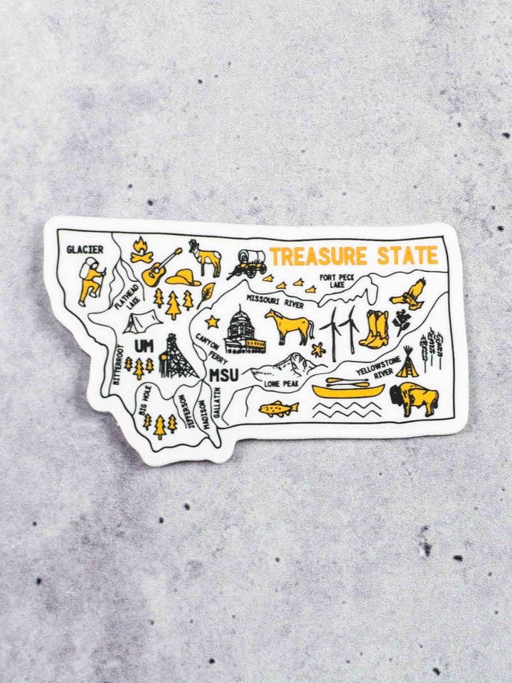 Treasure State Sticker for engroshandel hos Intrigue Ink