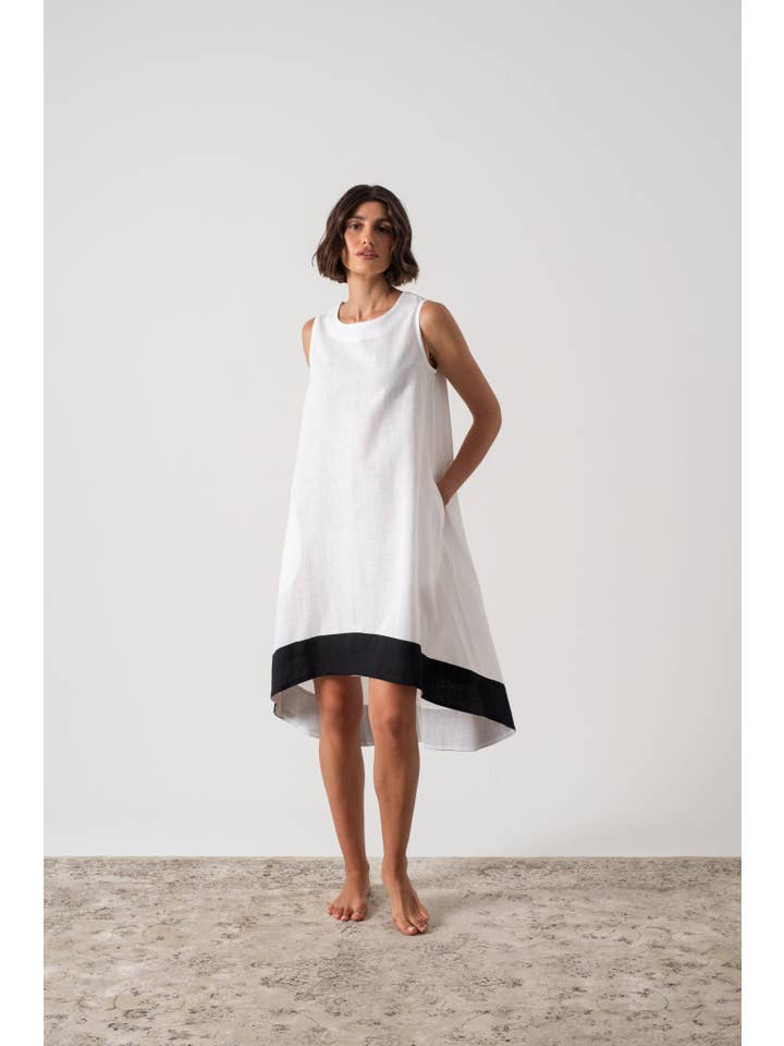 LUXMII – Großhandel Kleid – Damen – Illya Midi Kleid Weiß II