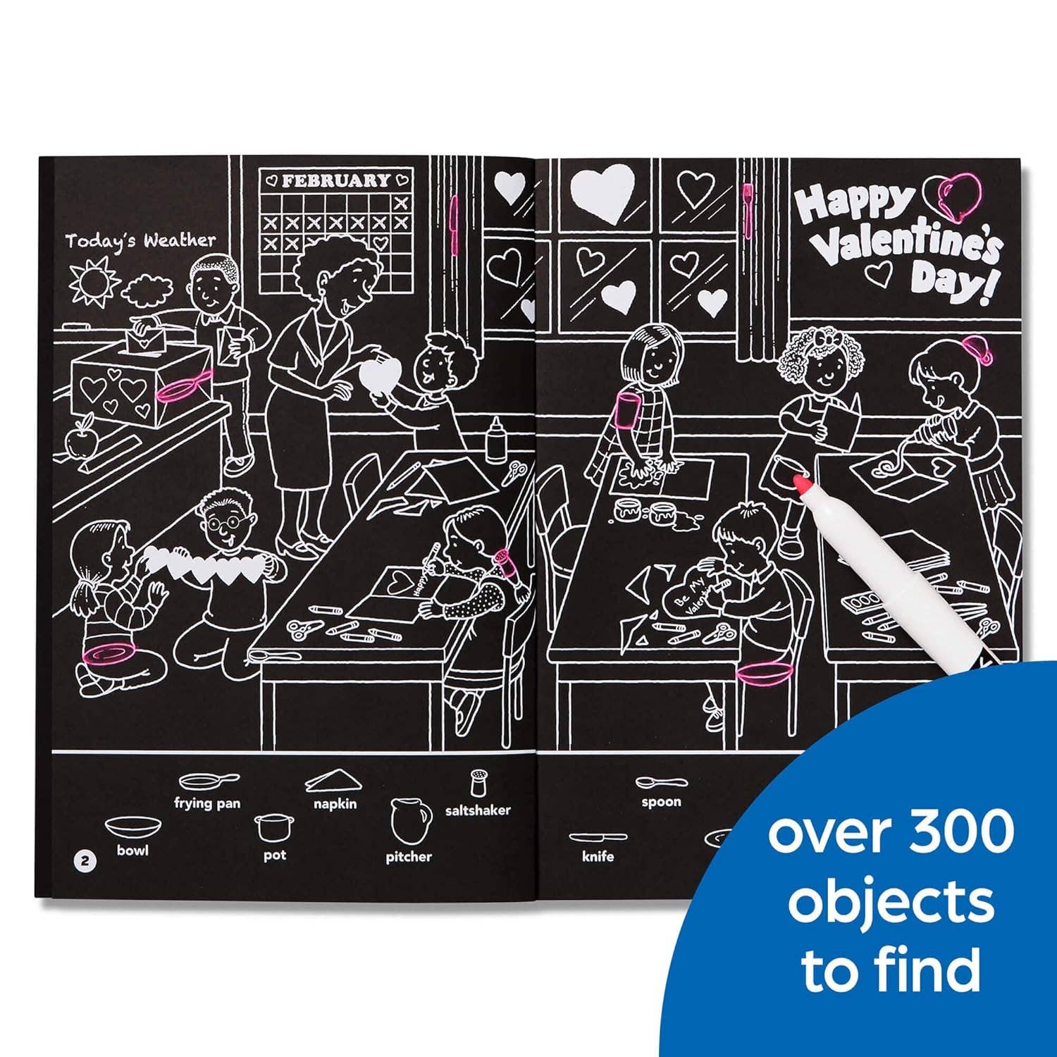 Highlights for Children - Wholesale Preschool Book (3-5) - Valentine's Hidden Pictures Puzzles to Highlight3