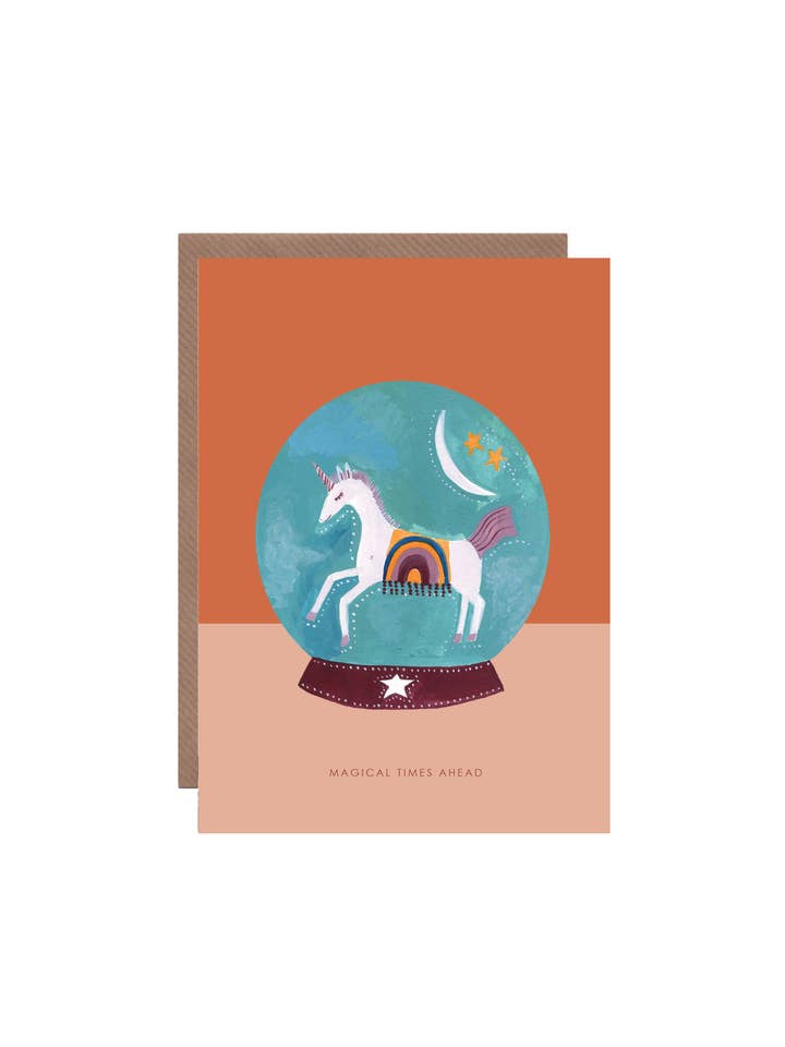 Cartão de saudações 'Unicorn Globe' por atacado de Hutch Cassidy