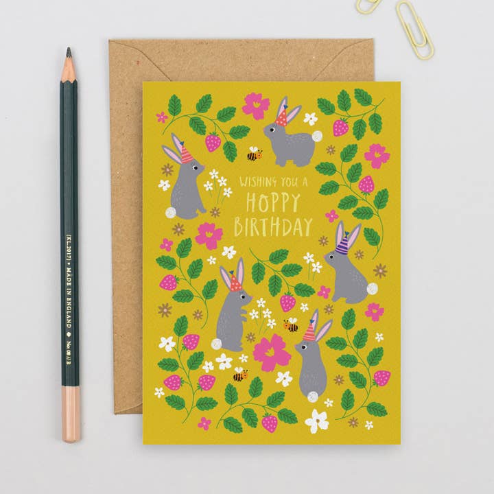 Hoppy Birthday Card for wholesale by Mifkins