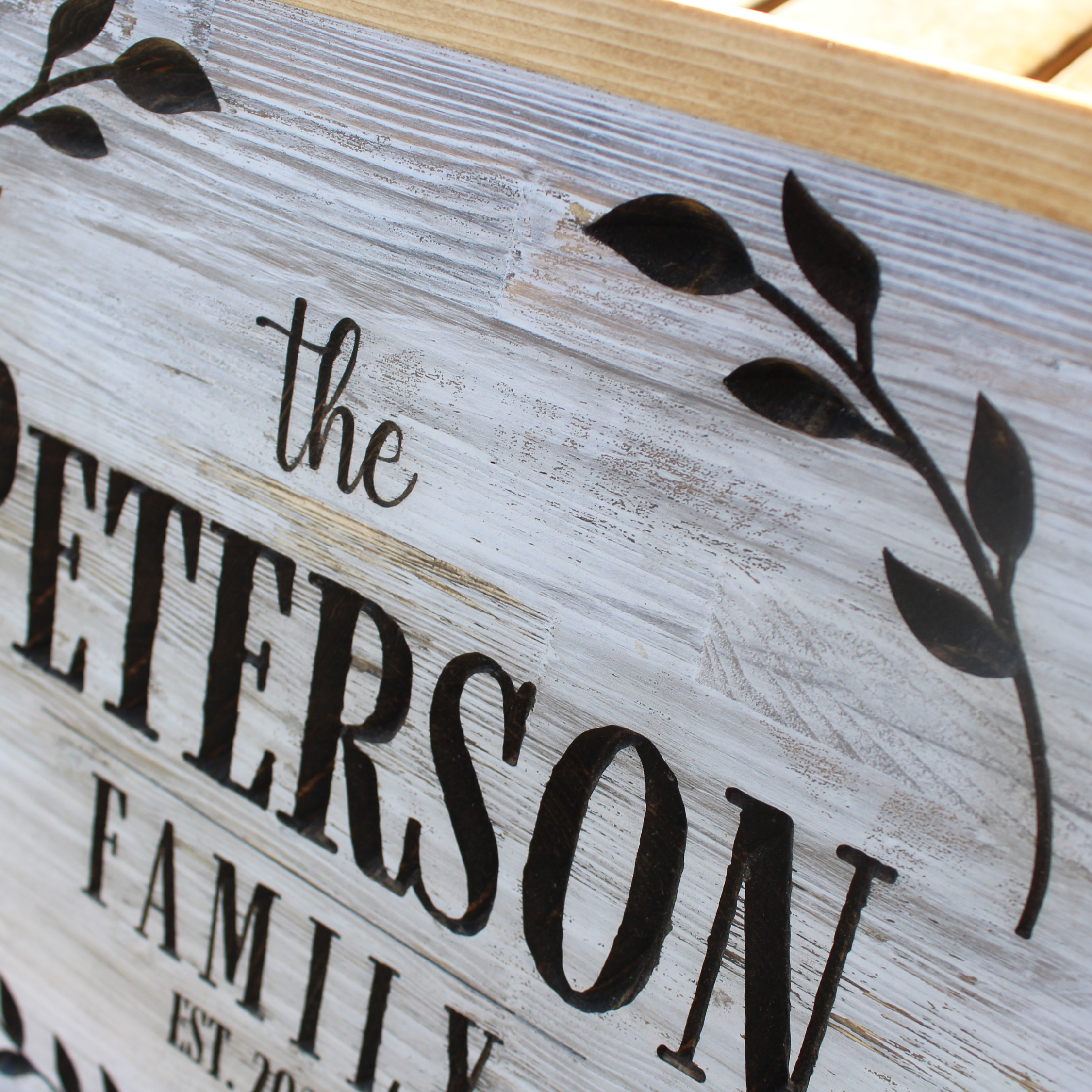 Rustic Brook Farm - Wholesale Sign - Personalized Carved Family Name Wooden Sign4