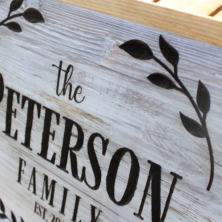 Rustic Brook Farm - Wholesale Sign - Personalized Carved Family Name Wooden Sign4
