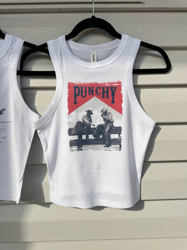 The Punchy Cropped Tank for wholesale by Gunpowder and Glam Boutique