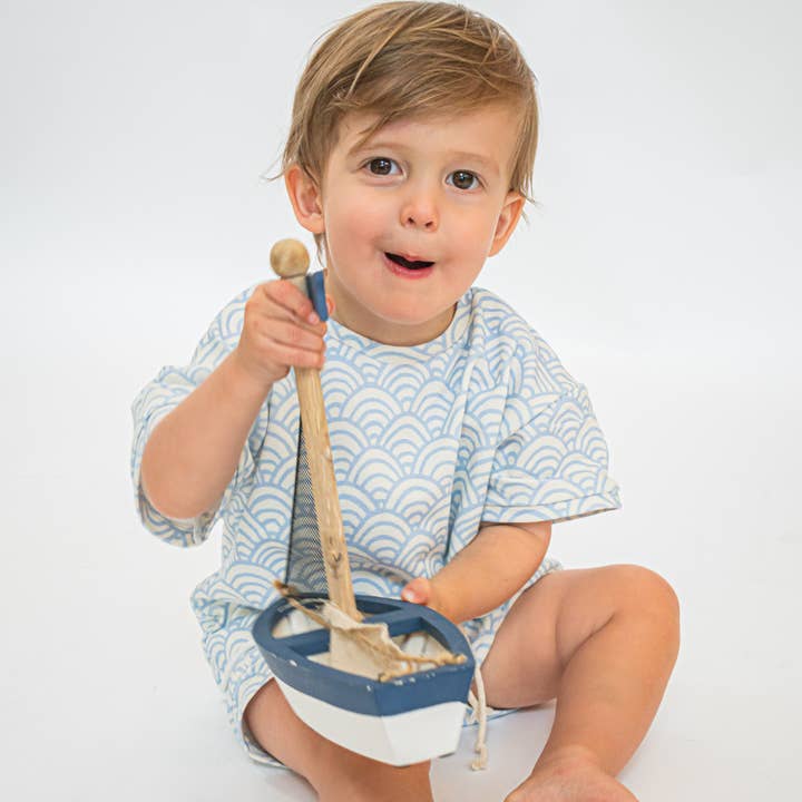 Beach Waves passendes Set aus T-Shirt und Shorts in Übergröße für den Großhandel von Ceres Baby