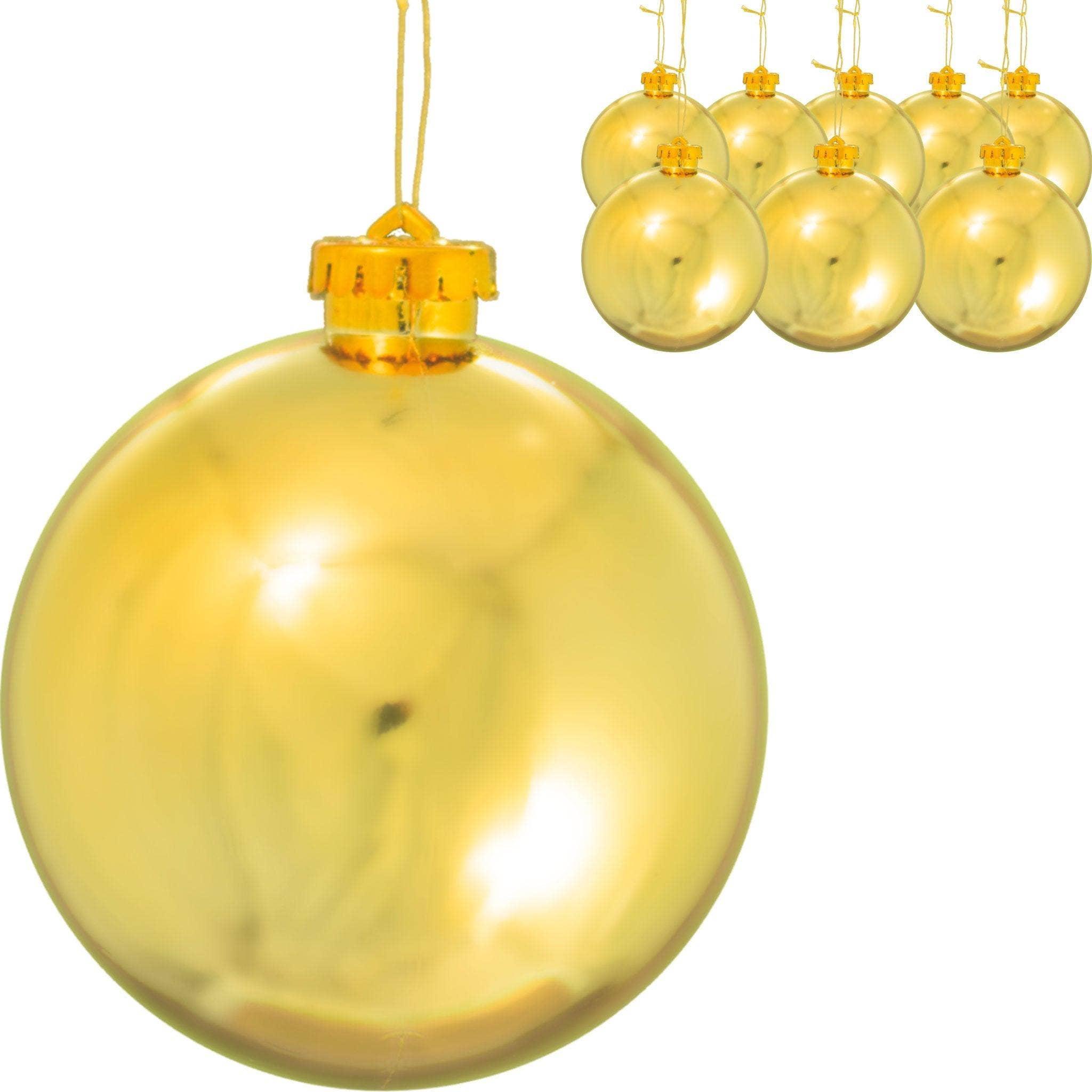 Lee Display - Vente Objets de décoration - Boules de Noël dorées brillantes7