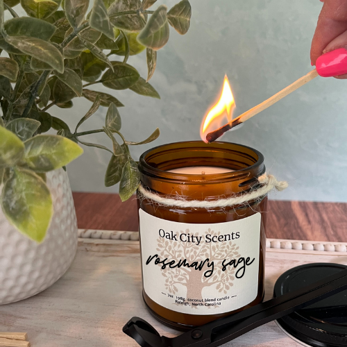 Oak City Scents - Wholesale Jar/Filled Candle - Rosemary Sage Scented Candle1