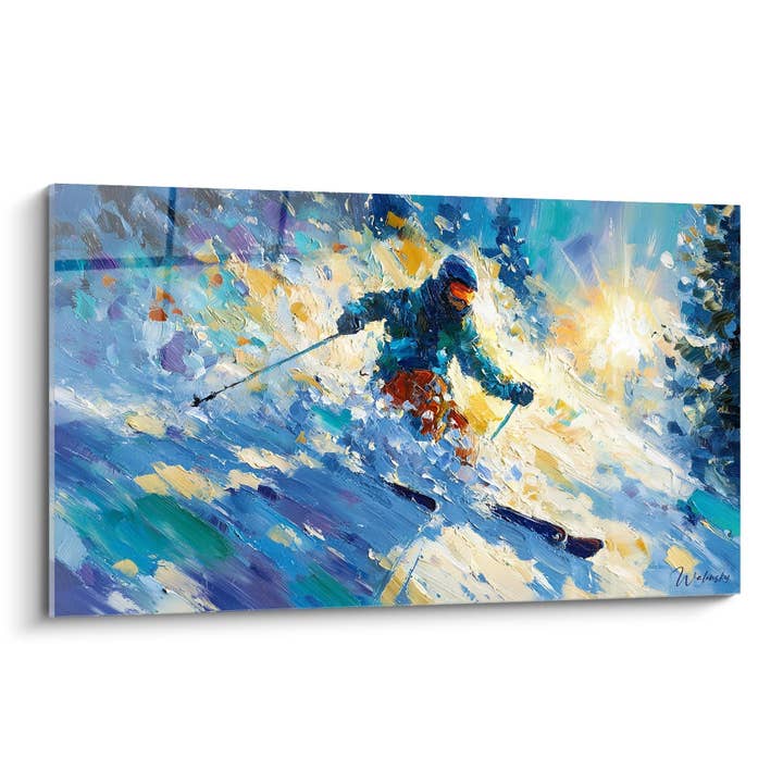 Quadro Esquiador em Ação - Descida Explosiva - Edição Esqui por atacado de Walensky