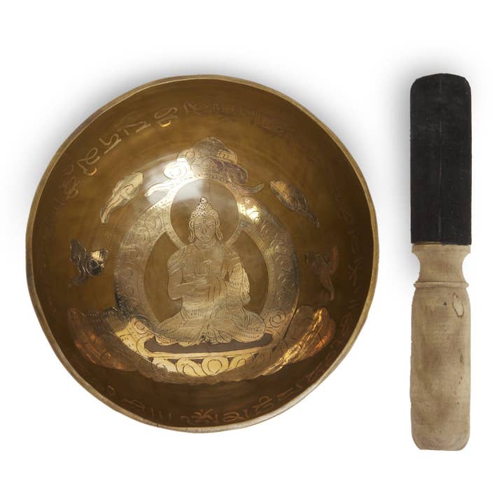 KARMA YOGA SHOP - Wholesale Meditation Supplies - Singing bowl “Alliance of the Buddha and the Mantra”