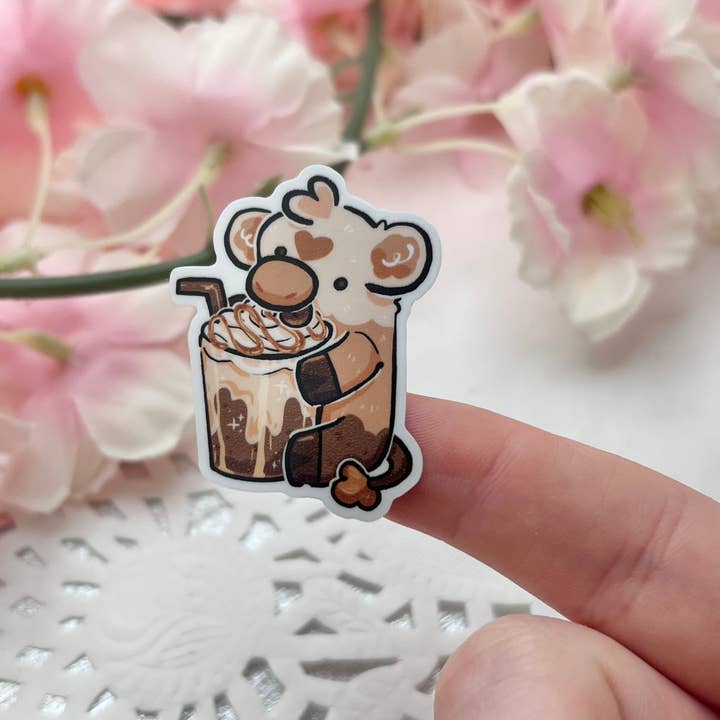 Woolblossom - Wholesale Sticker - Coffee Cows ~ Sticker Sheet2