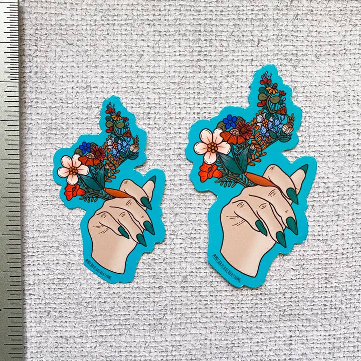 Michaela K Creations - Venta al por mayor Pegatina - Pegatina Blunt | Adhesivo 420 | Pegatinas para hidrotermo | Flor2