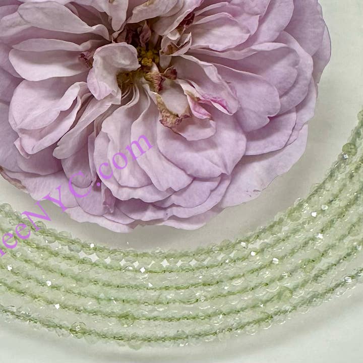 KayleeNYC - Wholesale Beaded/Pearl Necklace - 2mm Natural Prehnite Necklaces Crystals Healing Energy1