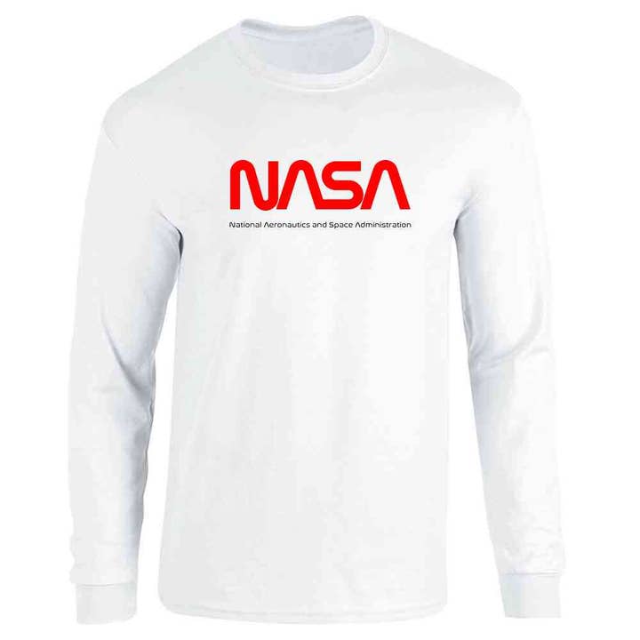 Pop Threads - Wholesale Screen printed t-shirt – unisex - NASA Approved Worm Logo Graphic Tees Long Sleeve