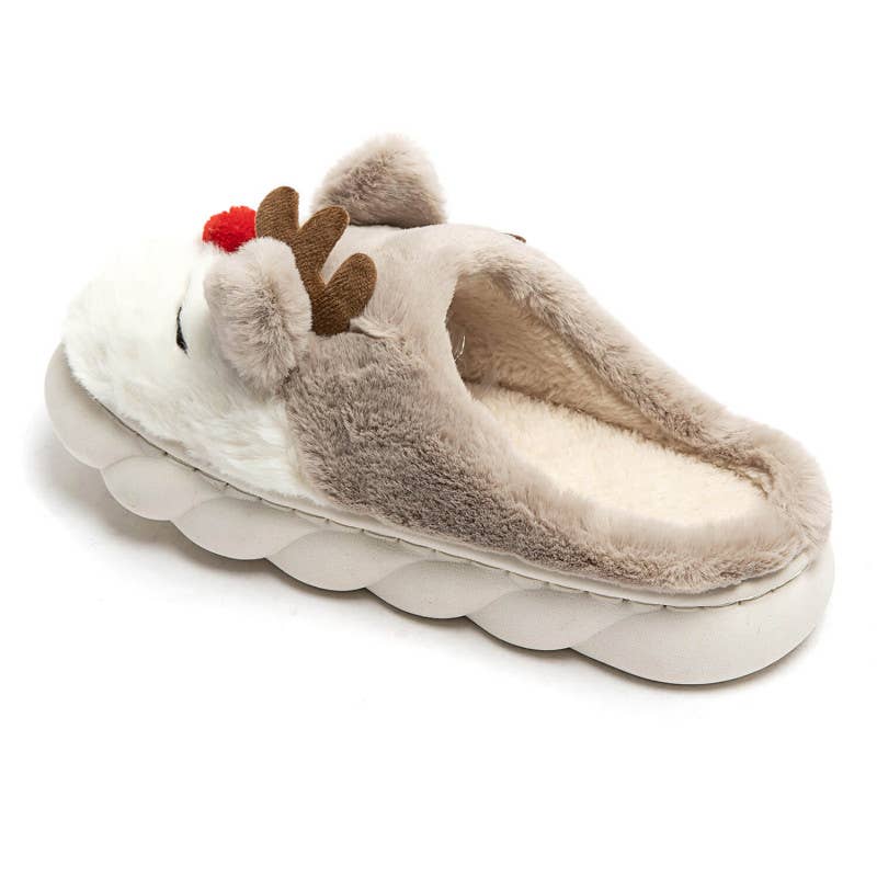 idealshoes – wholesale Tofflor - Dam – Tofflor med renmotiv, storlekar 36–41, 12 par per paket16