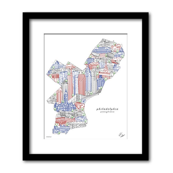 Philadelphia Pennsylvania väggdekor för wholesale av Townsville Art