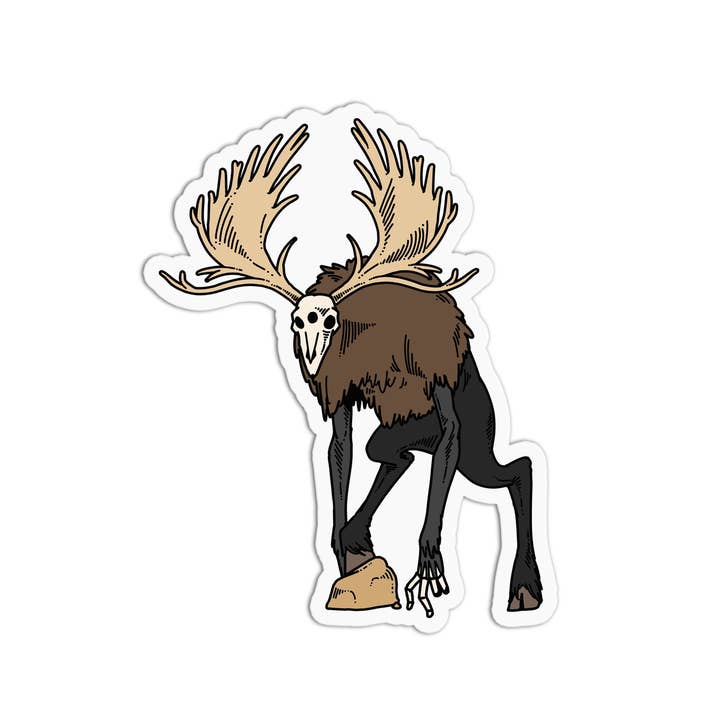 Moose Monster Vinyl Textured Sticker for wholesale by Girls Printing House