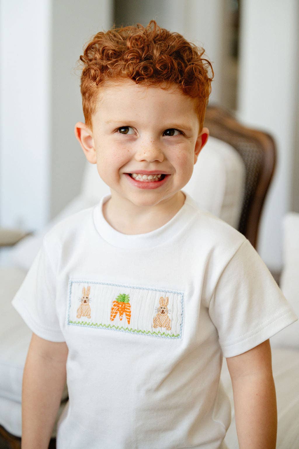 Ruth and Ralph - Wholesale Top & Short Set - Kids - Easter Bunny and Carrots Smocked Beau T-Shirt/Shorts Set10