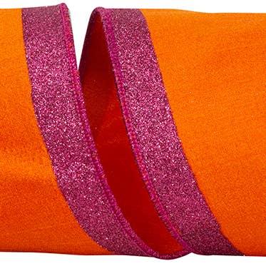 RELIANT RIBBON - Wholesale Ribbon - Gift Wrapping - Glitter Striped Edging Dupioni Deluxe Wired Edge