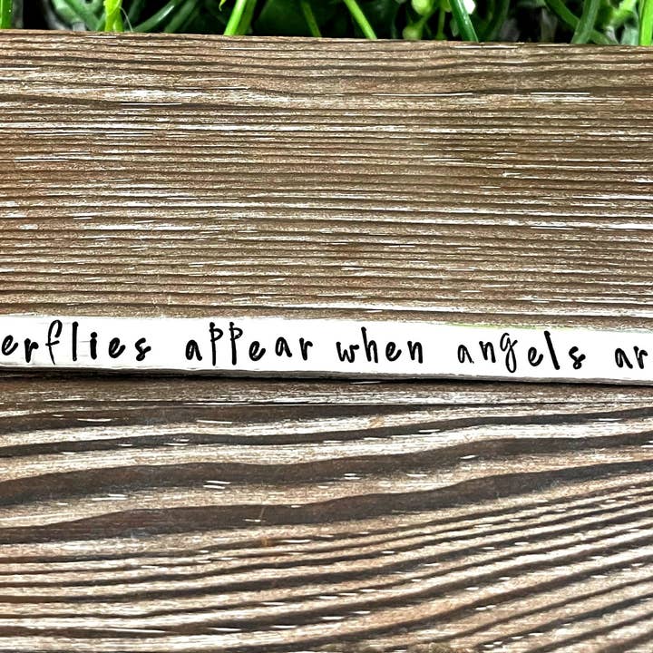 Handmade by Marlayna - Wholesale Cuff Bracelet - Butterflies Appear when Angels are Near Hand Stamped Cuff Bracelet3