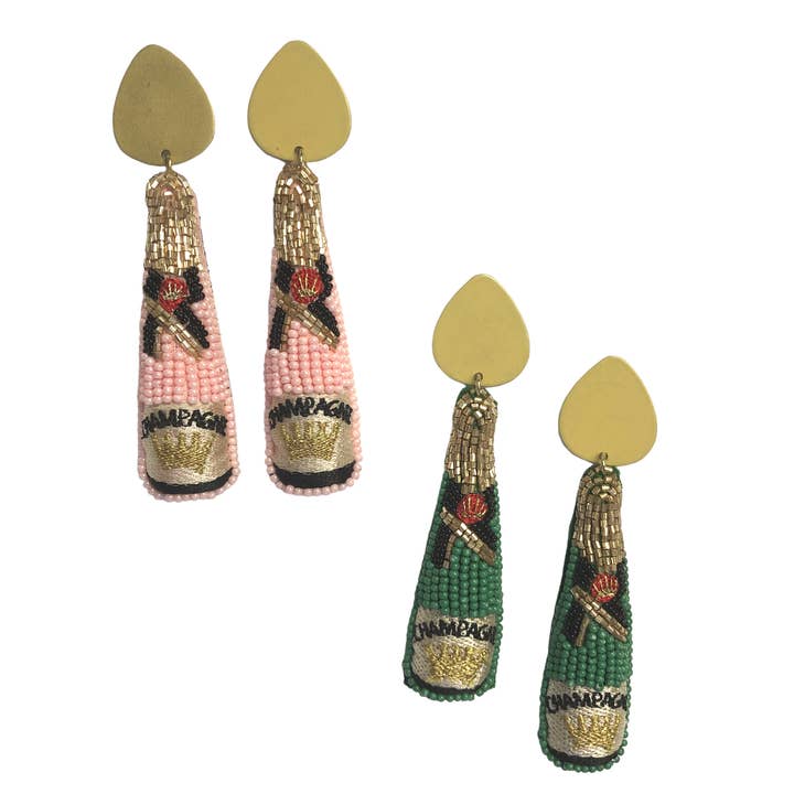 Allie Beads - Wholesale Dangle Earrings - Champagne Bottle Earrings2