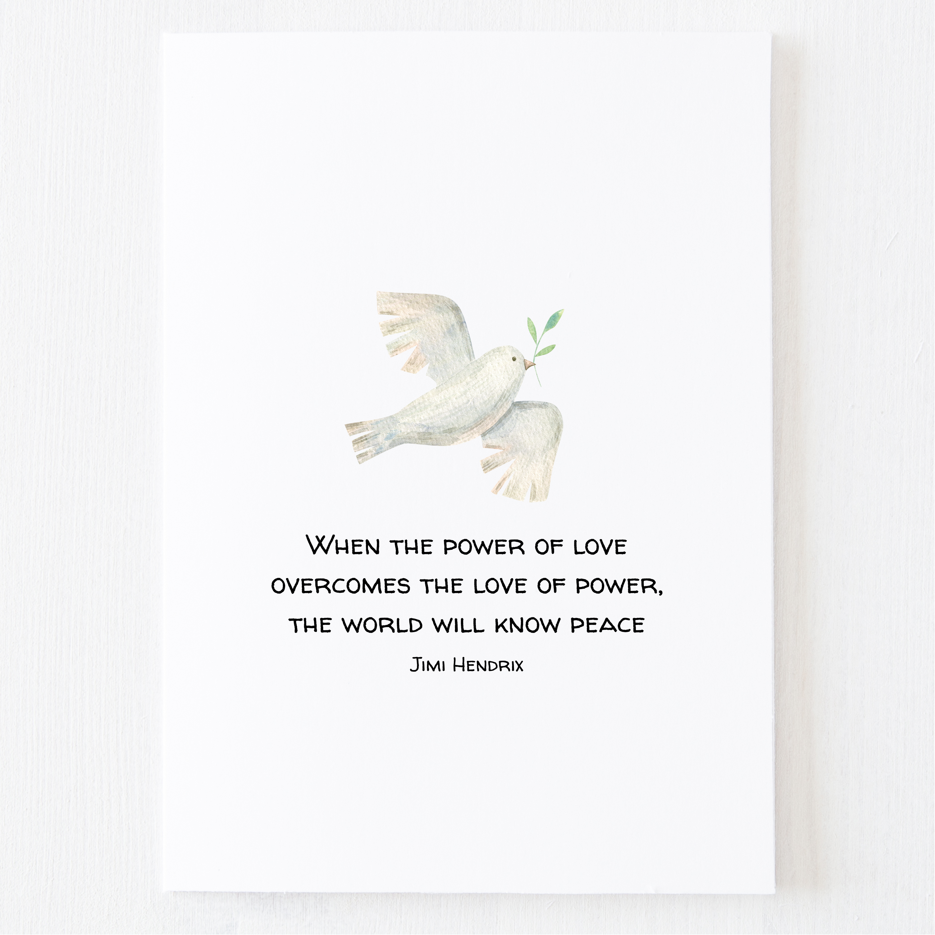 Mac and Mo Studio - Luxury Stationery and Greeting Cards - Vente Cartes de Noël - Carte de vœux de paix - Carte de vœux colombe blanche0