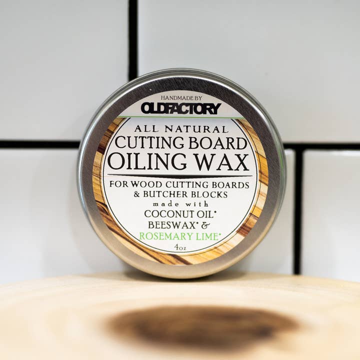 Old Factory Soap + Parousia Perfumes - Wholesale Board Wax - All Natural Cutting Board Oiling Wax 4oz Tin4