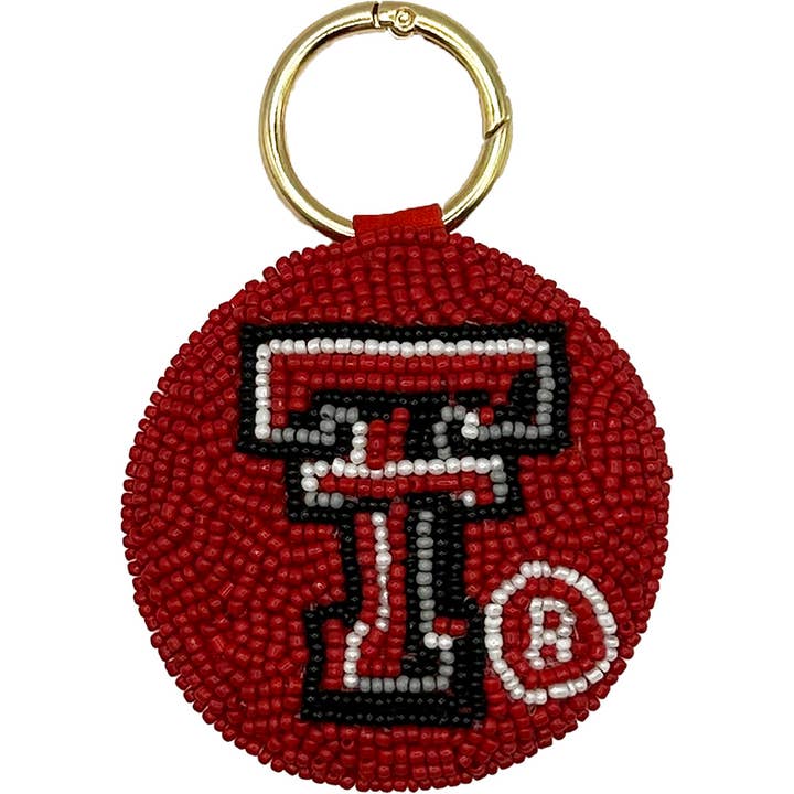 Pizzazz, Inc. - Wholesale Keychain - Women's - TEXAS TECH BEADED KEYCHAIN