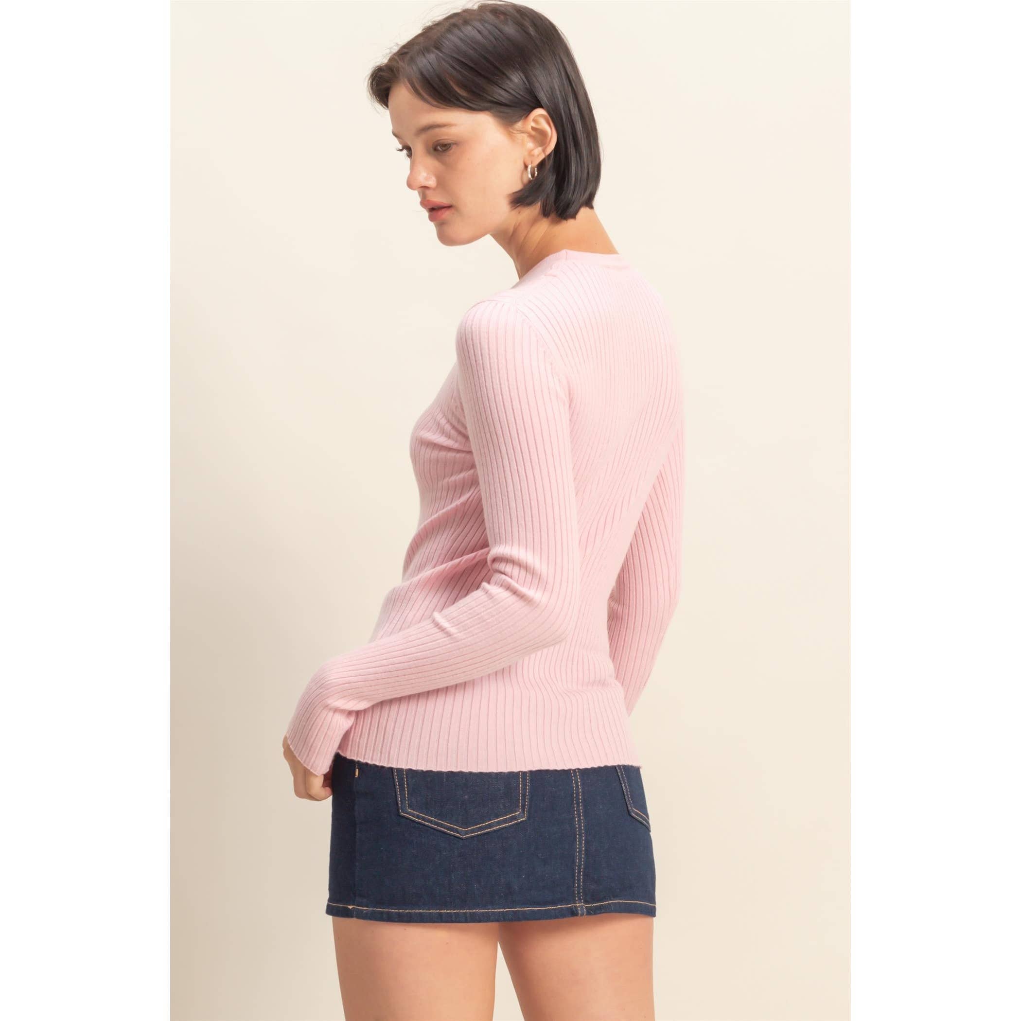 HYFVE - Wholesale Knit Top - Women's - Ribbed Long Sleeve Knit Top5